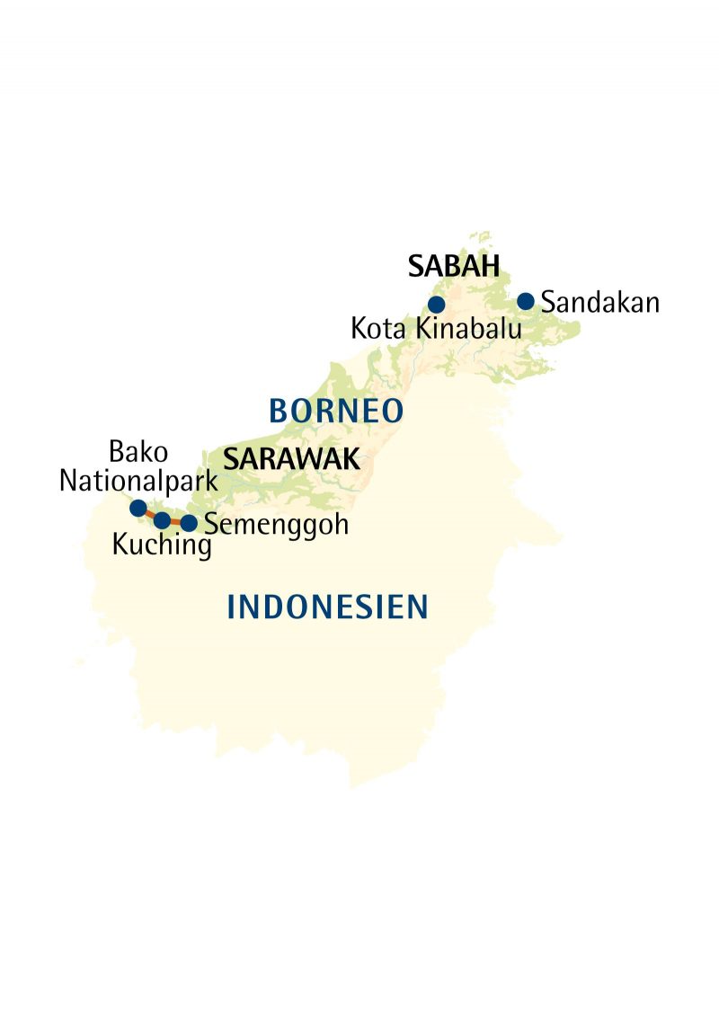 Malaysia Rundreise (Privat) Sarawak - Kuching und Umgebung